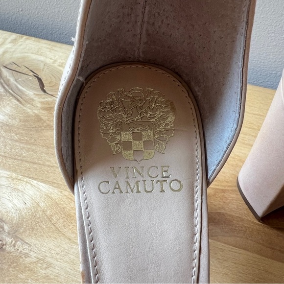 VINCE CAMUTO CORLINA ANKLE STRAP HEELED SANDAL 12M BEIGE MINIMALIST NEUTRAL CHIC - Picture 5 of 12